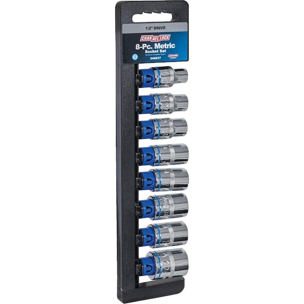Channellock Metric 1/2 In. Drive 12-Point Shallow Socket Set 8-Piece 346837 - main